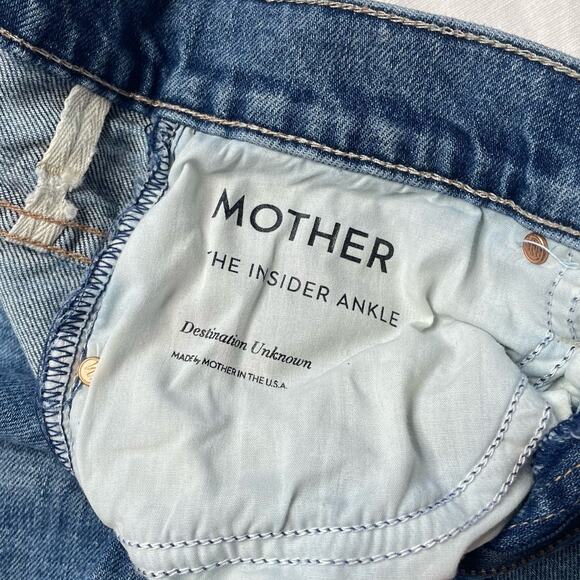Mother The Insider Ankle Jeans Destination Unknown Size 27 High Rise Cotton - Picture 10 of 11